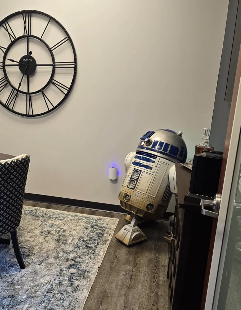 Life-size R2-D2 by Blight Studios at a collector’s home