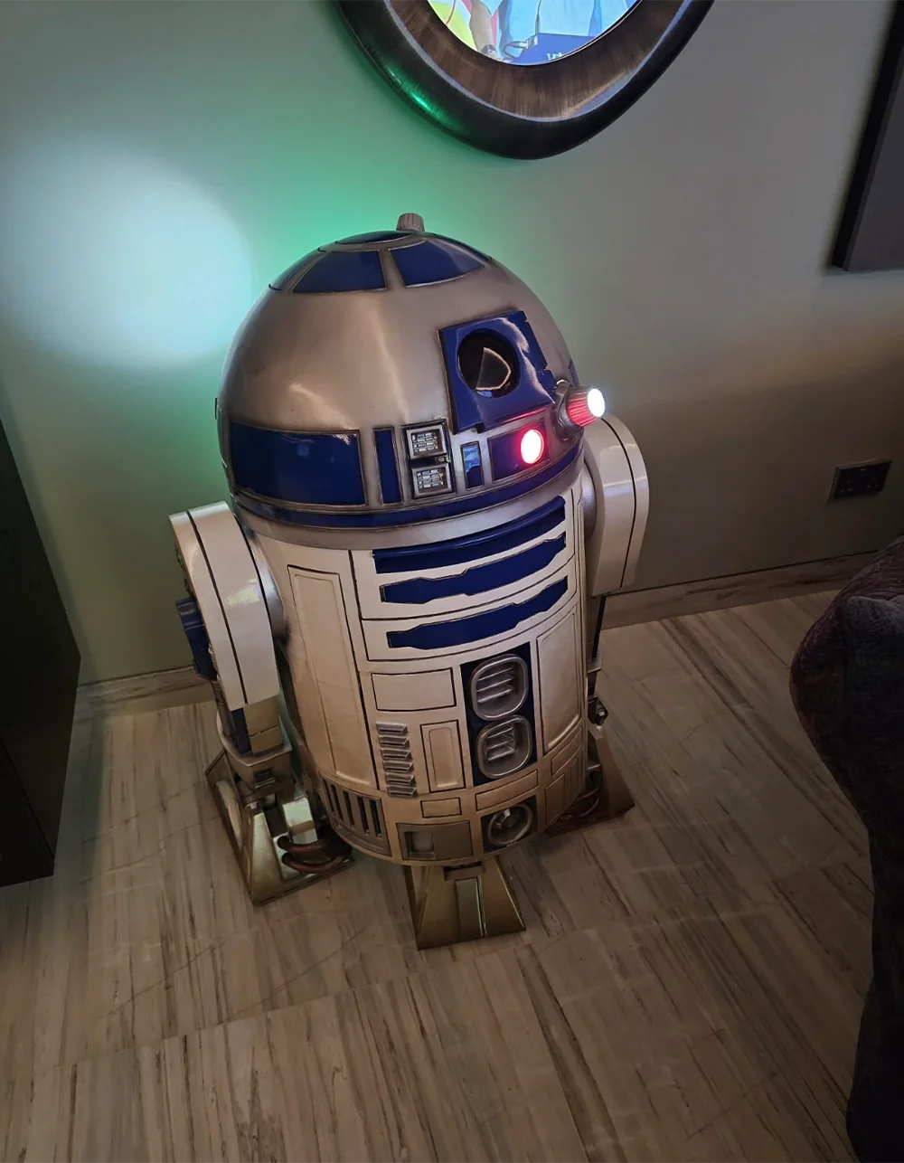 Life-size R2-D2 by Blight Studios at a collector’s home